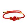 Lucky Red Mandala Bracelet: Hand-Woven Unisex Ancient Style Jewelry Gift