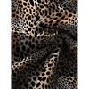 XL-7XL Plus Size Women's Men Leopard Casual 3D Print Loose V Neck Short Sleeved T-shirt Top