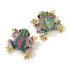 Fashion Retro Rhinestone Frog Brooch For Women Clothing Coat Jewelry Gift