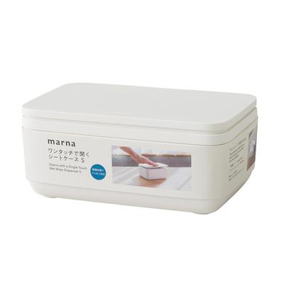 Opening Sheet Case S Securely To Prevent Wet Wipe Case Compact with Gasket Container White W681W One-Touch (One-Handed Opening/Closes Drying)