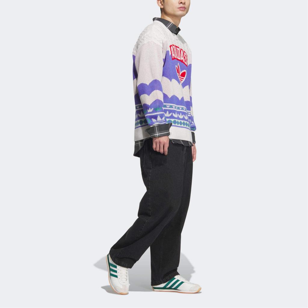 adidas Originals FW24 Year Of The Snake Limited Edition LNY Knit Pullover Series Round Neck Soft Comfortable Sweater Unisex Sweater JL8366
