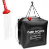 10G/40L Solarduschtasche mit Schlauch & schaltbarem Duschkopf – Kompatibel mit Camping, Strand, Reisen, Wandern
