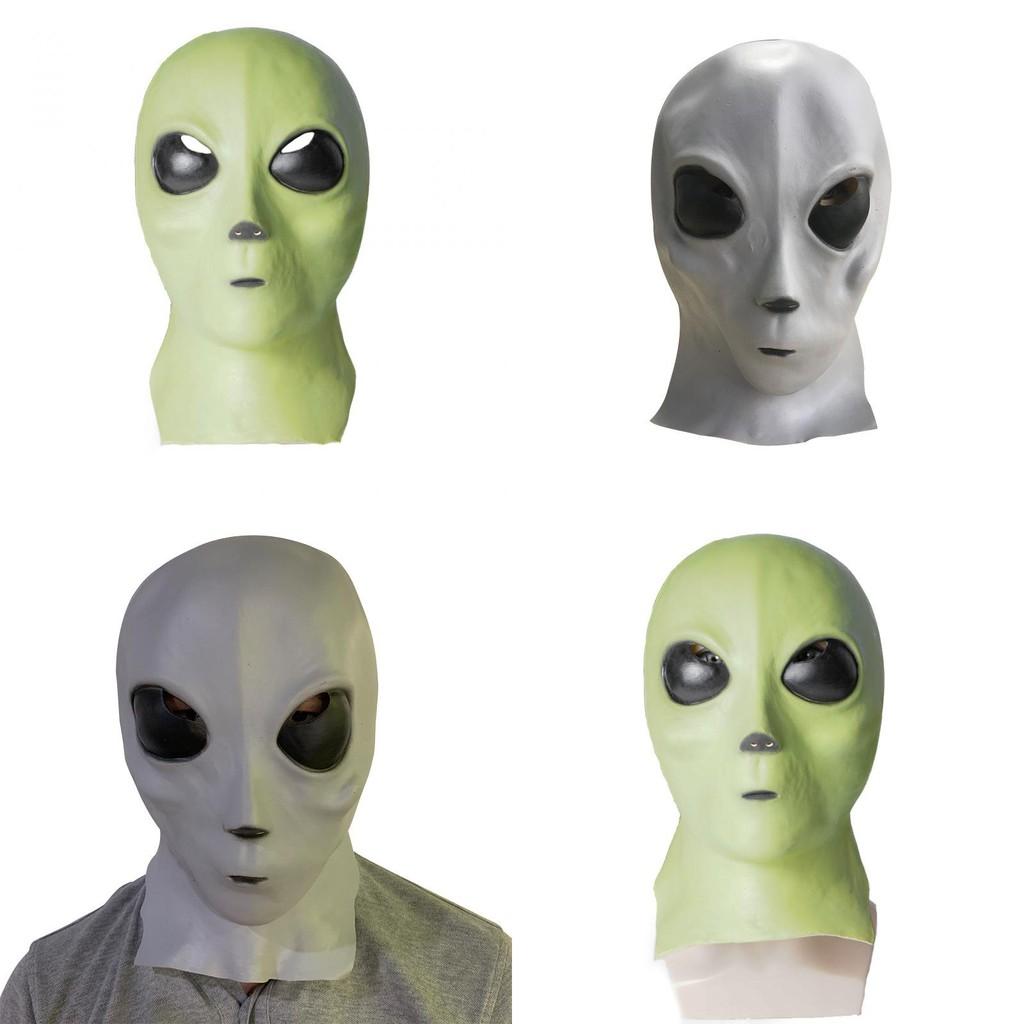 Alien Latex Mask Headgear Ufo Scifi Movie Theme Halloween Costume Accessory For Cosplay