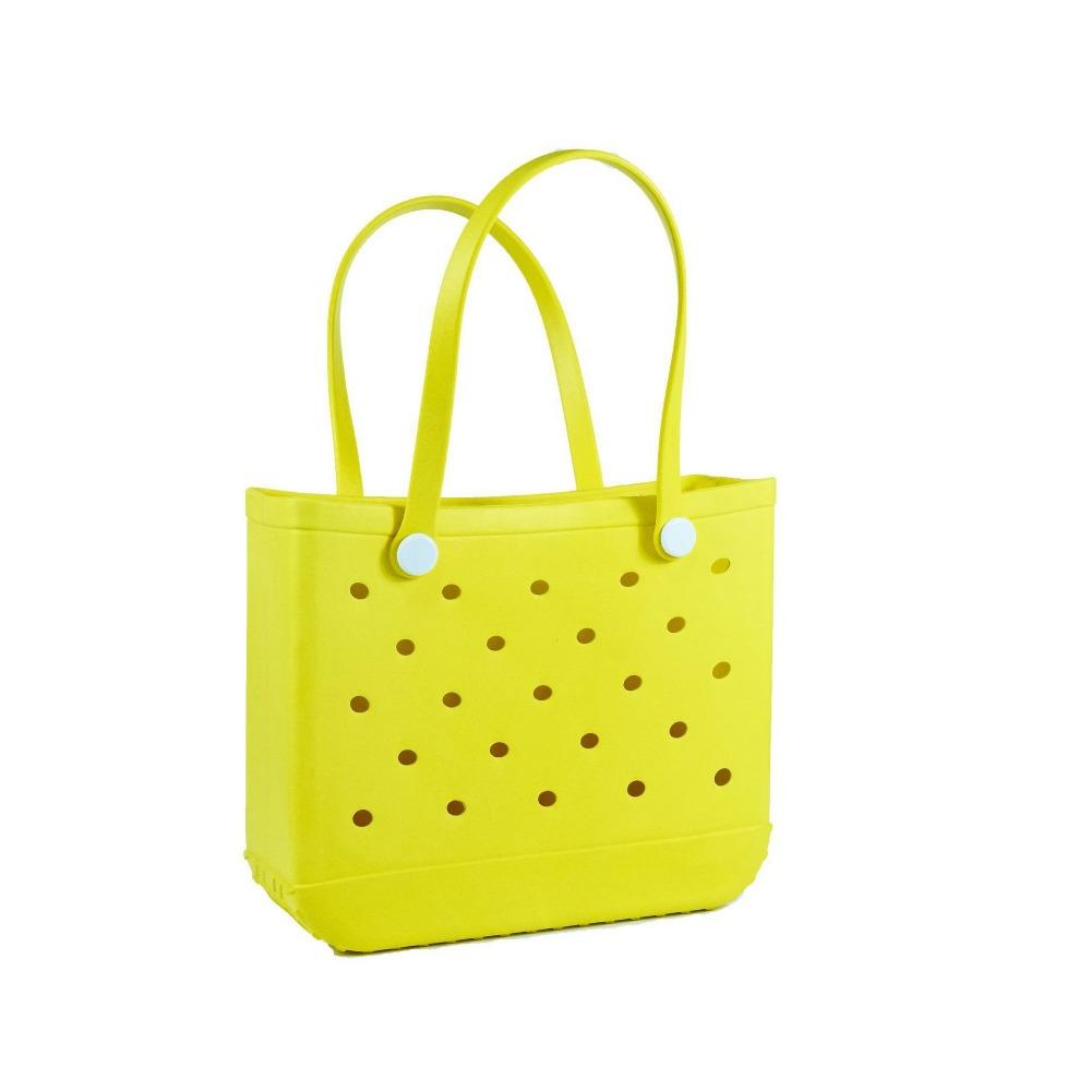 XL Extra große Strandtasche EVA-Gummi Wasserdicht Strand Reise Picknick Aufbewahrungskorb Damen Einkaufshandtasche Sac Jelly Einkaufstasche