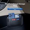 Black Leather Car Storage Bag Hanging Pocket Organizer For Car Door All-Purpose Multi Driver Passenger Seat Storage Bag