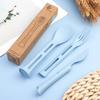 3Pcs/Set High Quality Portable Tableware Set 3 In 1 Reusable Picnic Dinnerware Set Detachable Camping Tableware