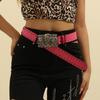 Versatiles Leather Belt Hipsters Fashion Waistband Men Skull Buckle Waist Belt for Trendy Outfits