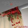 2D Flat Printing,JIT 2pcs, Curtains (Without Rod) Festive Ornaments(3) Chic Curtain Fabric Prints Light Filtering Curtains Home