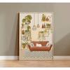 Watercolor Cute Kittens Potted Plant Canvas Print Cartoon Green Plants Animals Wall Art Postes for Modern Living Room Home Decor
