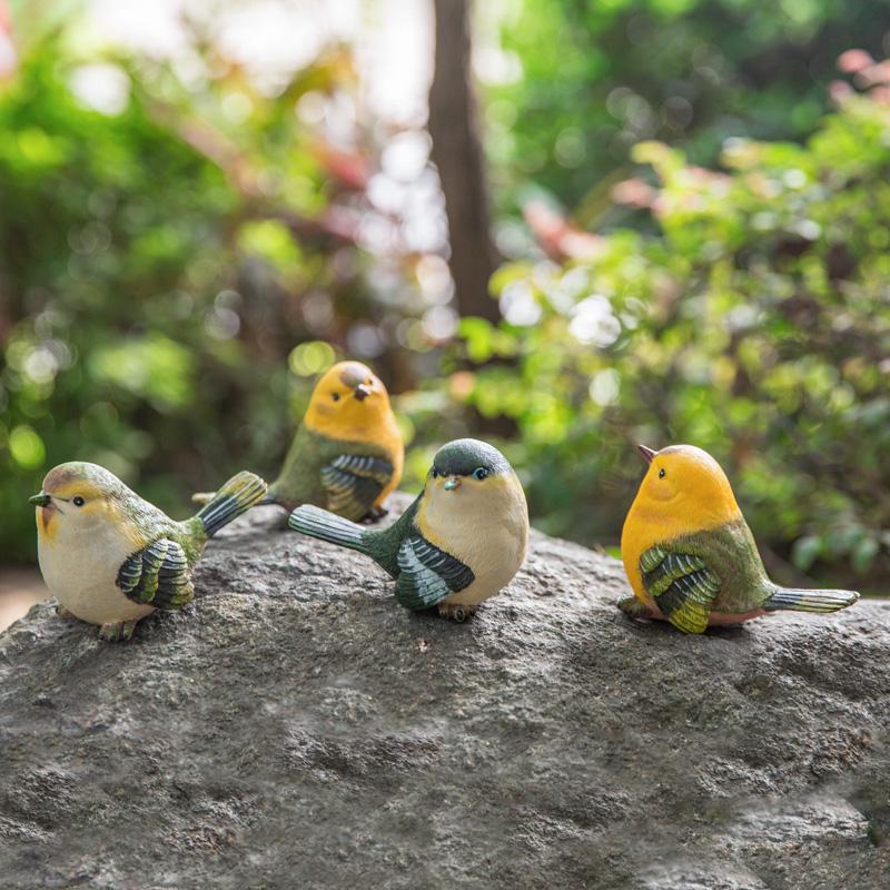 Kreative Harz-Kleintier-Gartendekorationen: Dekorative Vogel-Handarbeiten für den Hof