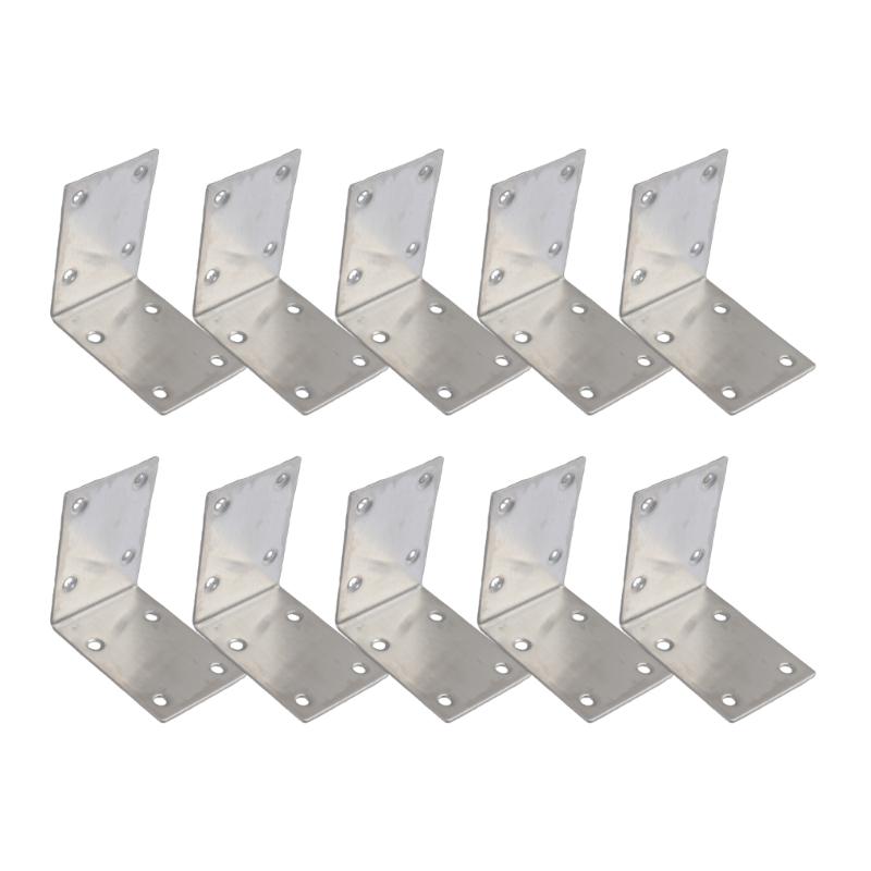 10pcs Heavy Duty Steel L Angles Brackets Heavy Duty 90 Degree Steel L Brackets Easy To Use for Wood Corner Shelf Support