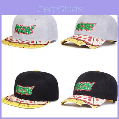 Pizza Cartoon Embroidered Baseball Cap With Adjustable Fit For Casual Summer Wear
