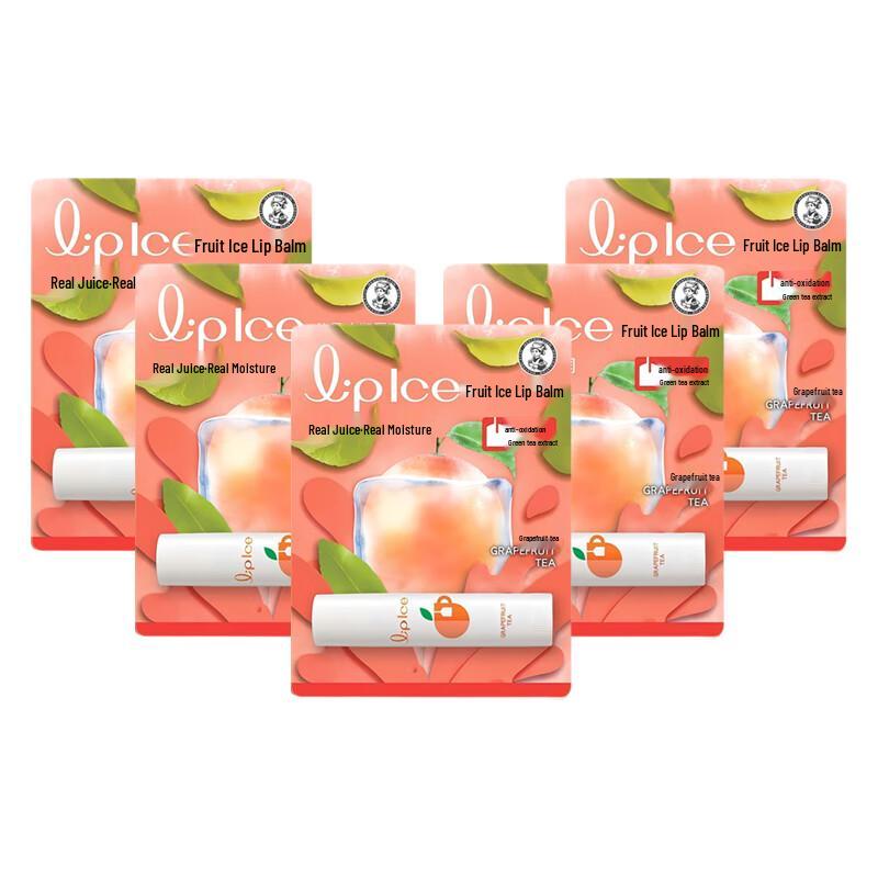 

Mentholatum Fruit Ice Grapefruit Tea Lip Balm 5-Pack