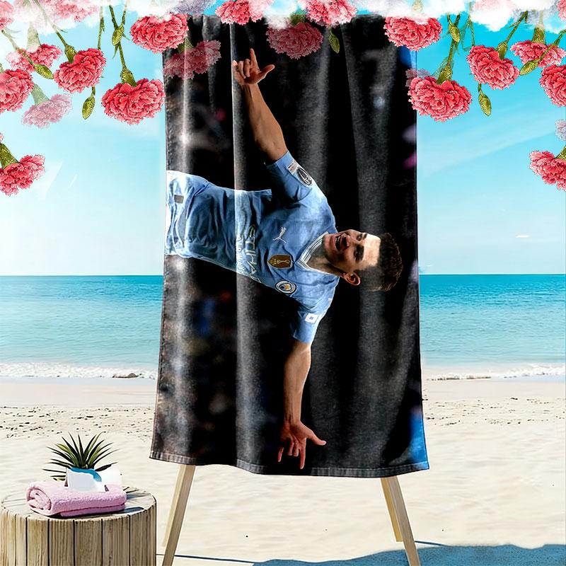 Julian Alvarez Print Beach Towel, Large Soft Quick Dry Towel for Beach Camping Swimming