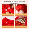 Warm Red Color Pet Vest Embroidered Fluffy Cat Coat Red Thickened Fleece Cat Vest Puppy Dogs