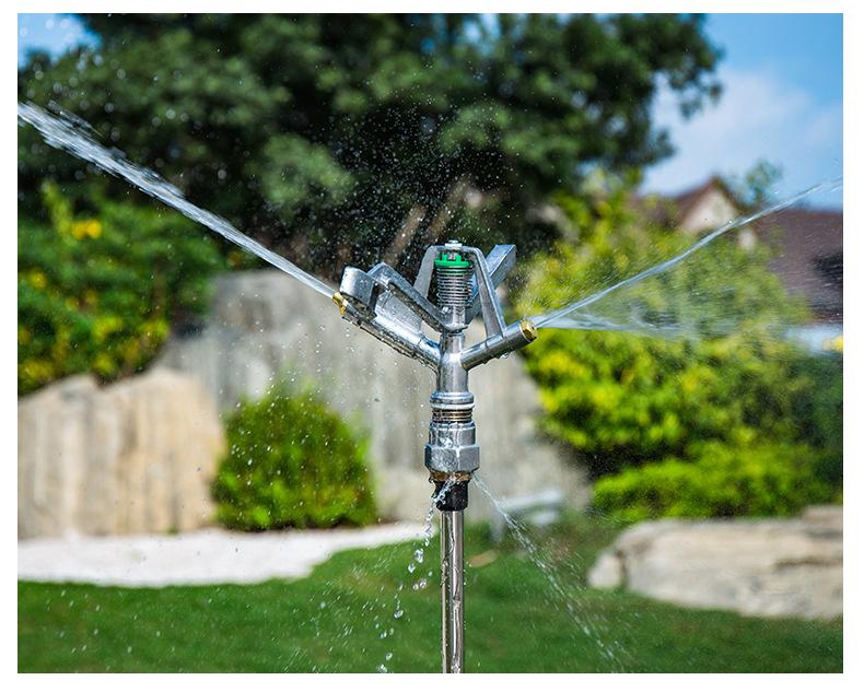 1" 360° Zinc Alloy Rotary Sprinkler for Irrigation in Lawns, Farmlands, and Gardens