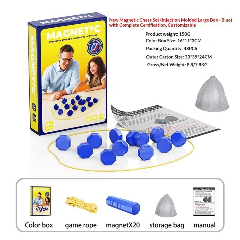 Party Games Magnetic Stones Game Interactive Magnet Board Strategy Game For Family Kids Adults Portable Magnetic Stones Play Set