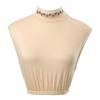 Fake Collar Half High Collar Rhombus Rhinestones Decor False Collar Breathable Elastic Collar Attachment