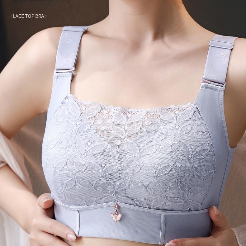 Large Size Lingerie for Women Slim Fit Full Cup Strapless Gathered Bra Top Support Breathable Adjustable Bra