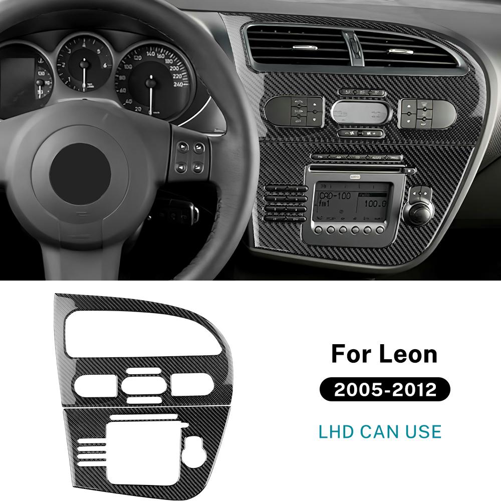 Vnitřní samolepka ve stylu karbonových vláken pro Seat Leon 2005 2006 2007 2008 2009 2010 2011 2012 LHD Vnitřní panel