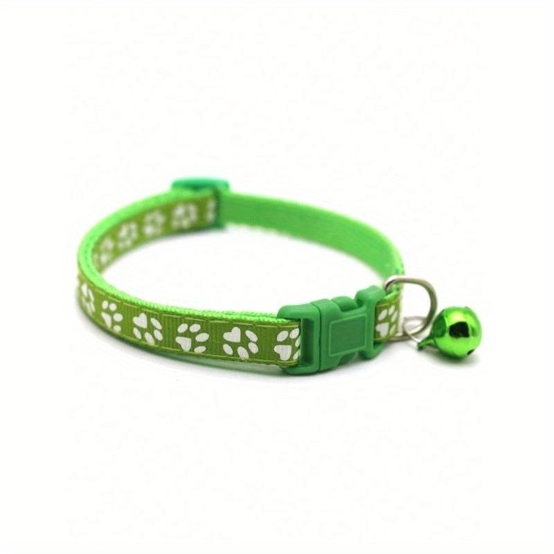 Colorful And Cute Bell Collars For Cats, Adjustable Safety Cat Collars With Bells, Cartoon And Fun Footprint Collars, Cat Supplies