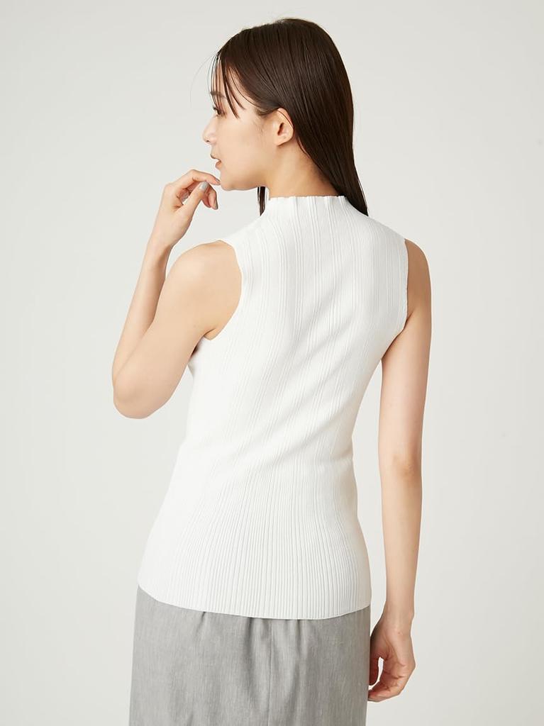 FRAY I.D. Women's Design Rib Sleeveless Knit FWNT254030 White