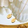 Personalized Retro Exquisite Rose Pattern Oval Pendant Necklace Versatile Empress Dowager Personality Collarbone Chain Jewelry