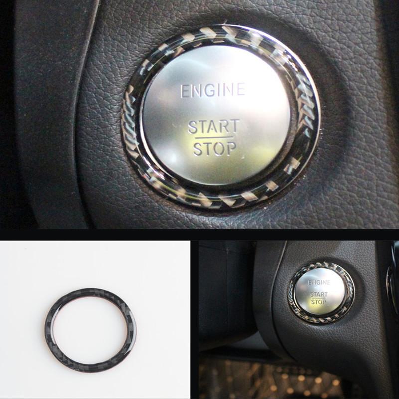Engine Start Stop Button Cover Sticker Ignition Decive Stickers Car Styling For Mercedes Benz New C Class GLC W205