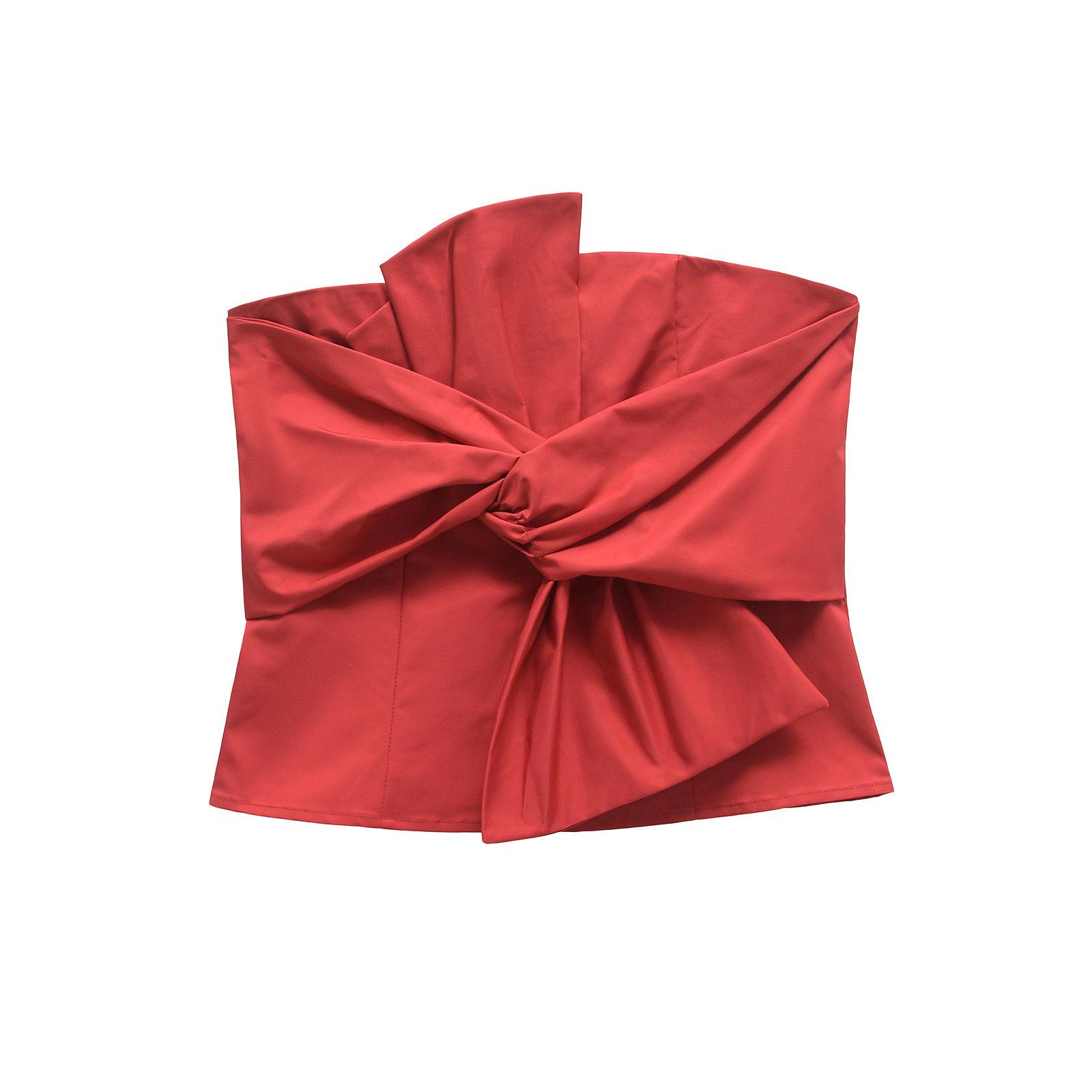 

Весеннее красное вечернее платье без бретелек 2025 года - Европейский и американский стиль, Приталенное, Универсальное и Модное. Medium красный