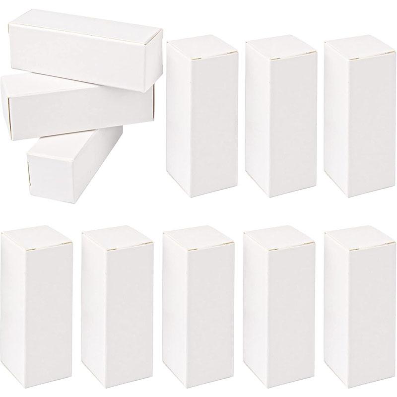 

WTEMPO Мини-коробки для помады из белой бумаги, прямоугольные пустые коробки для бальзама для губ, небольшие упаковочные коробки для подарков, идеально подходящие для хранения изделий ручной работы 100pcs белый