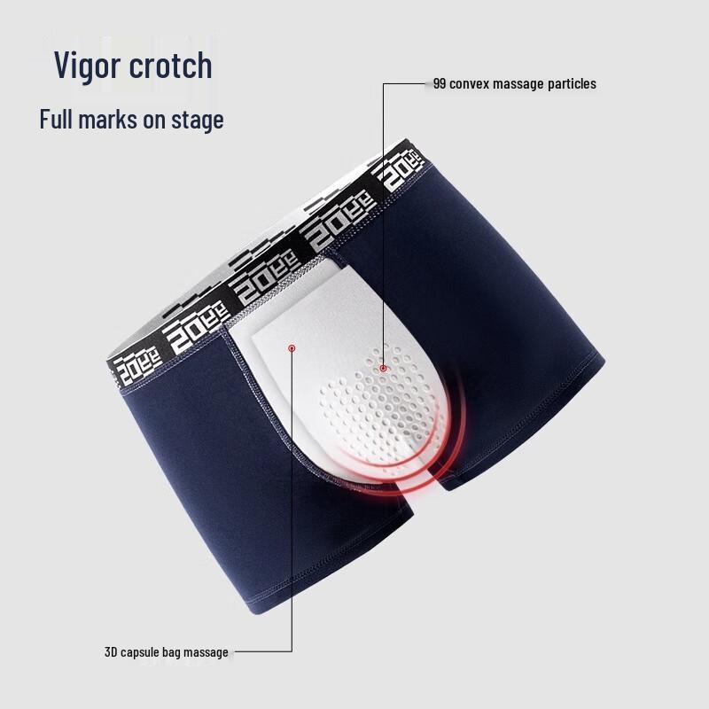 Oudifen Men's Antibacterial Massage Boxer Briefs