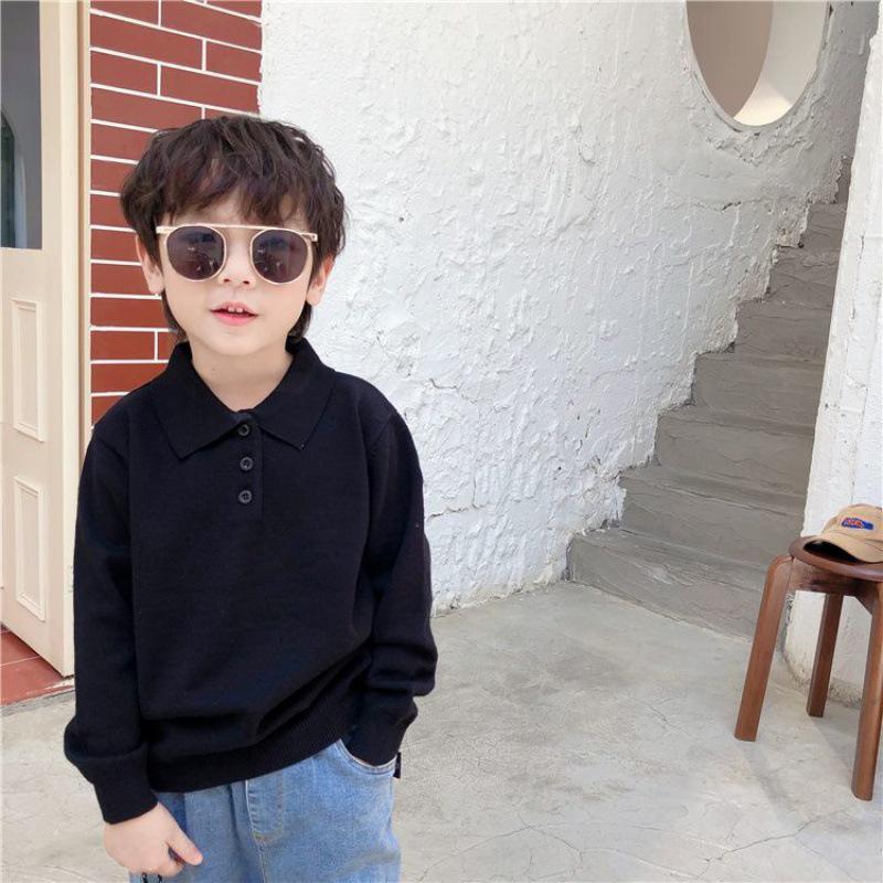 Spring & Autumn Toddler Knitwear: Versatile Small Lapel Sweater for Boys & Girls