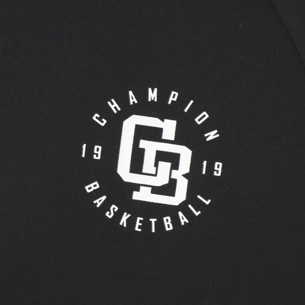 Champion Long Sleeve Stretch Hoodie with Warm Logo and TECH 3LS Zip Hooded Basketball Size L Men's One-Point Logo, WEAVE® Sweatshirt, Black,