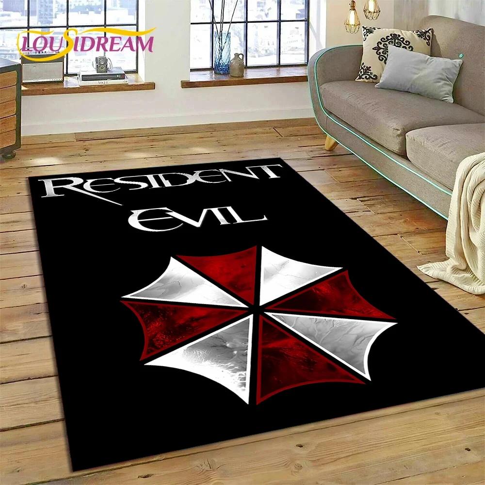 3D Horro Games R-Resident Evil Gamer Carpet Rug for Bedroom Living Room Home Sofa Decoration,Child Game Large Decor Floor Mat