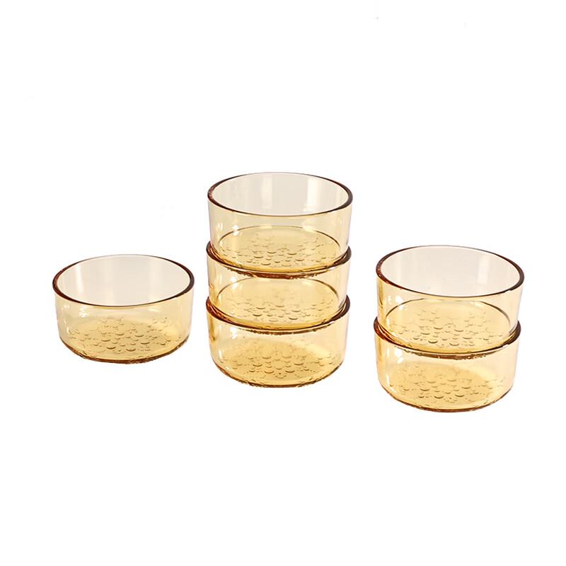 Gaotaibai 5-inch Borosilicate Glass Snowflake Bowl Set (6-Piece)