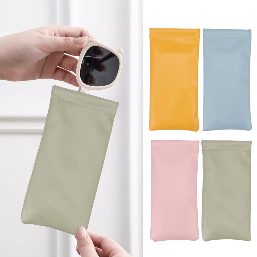 Soft Leather Sun Glasses Pouch Simple Waterproof Bag Case New Eyewear Storage Bags