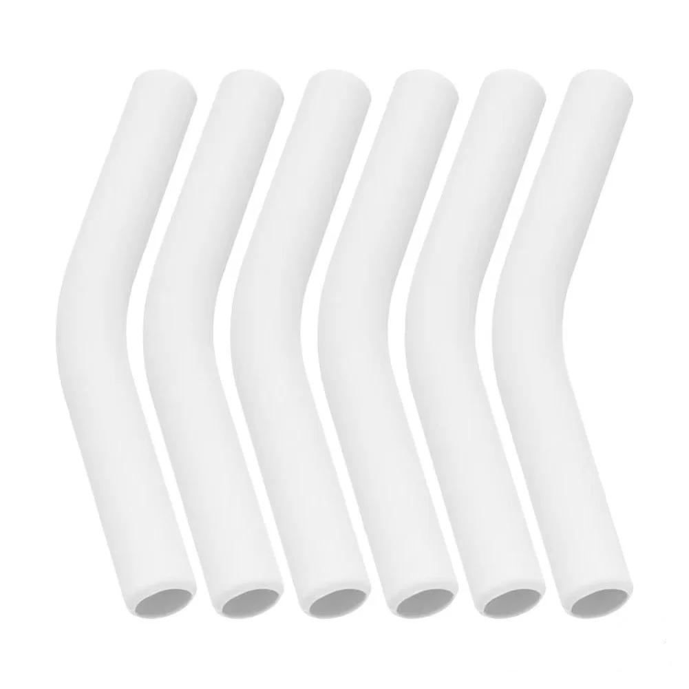 6pcs New High-end Metal Silicone Straw Covers 8mm Outer Diameter Food Grade Rubber Straw Covers Flex Elbow Hydraflow Straw