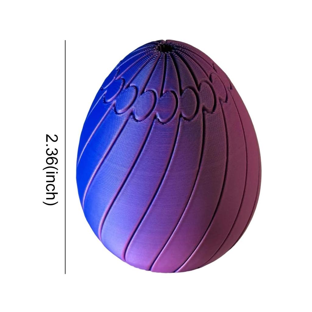 Twisty Fidget Egg 3D Printed Slippery Egg Fidget Easter Egg Toys Basket Stuffers Rotating Fidget Puzzle Toy For Stress Relief