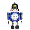 Cartoon Robot Alarm Clock Metal Wake-up Clocks with Flashing Eye Lights Desktop Ornament Children Christmas Gift D57B