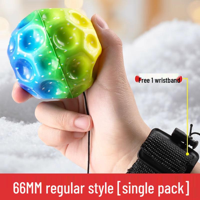 Elastic Wristband Rubber Boomerang Ball for Kids & Seniors - Fun & Stress Relief.