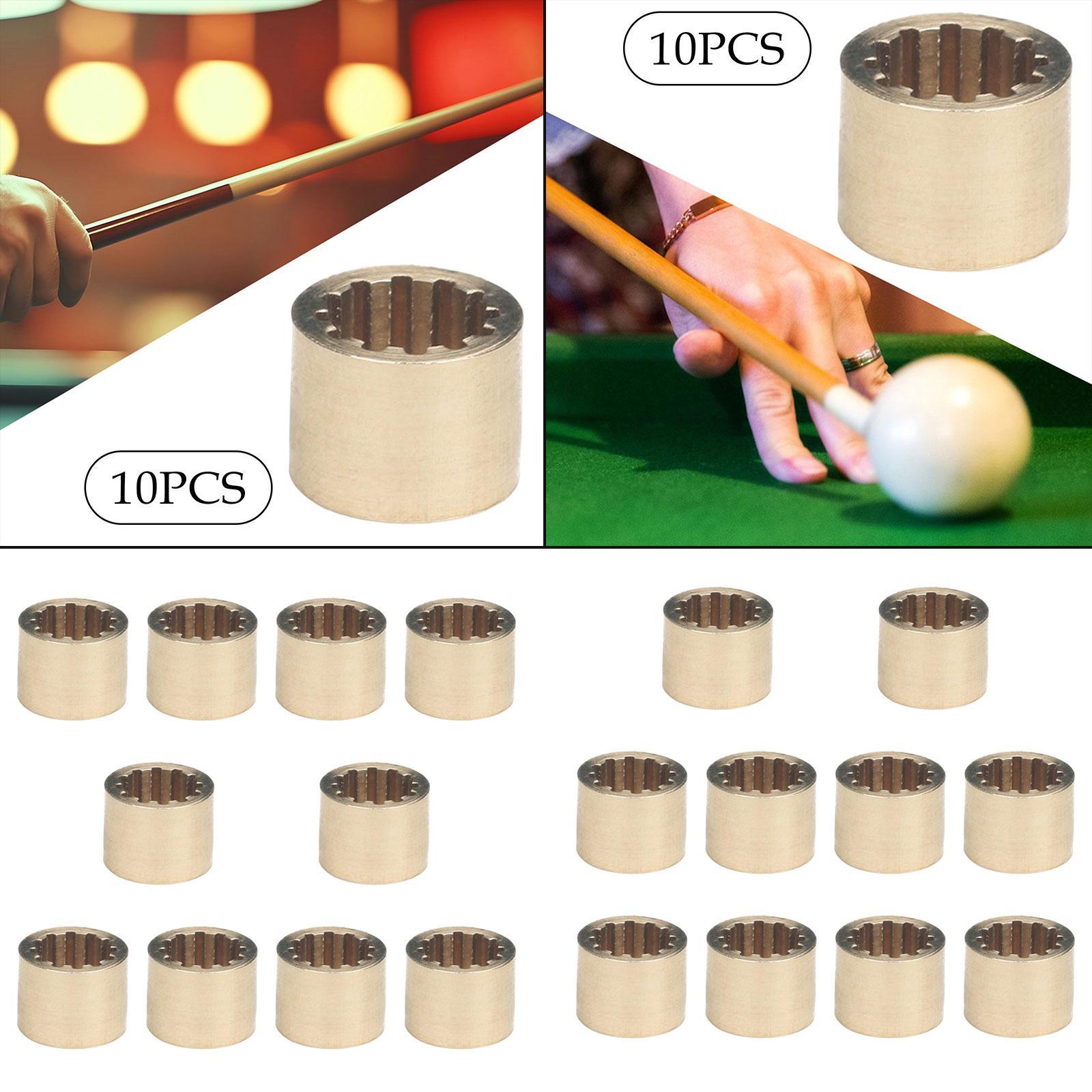 

Snooker Pool Cue Ferrule Set Copper Material 9mm Billiard Stick Accessories for Repair and Game Enhancement 9mm