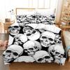 3D Printed Skull Bedding Set Pillowcase Cyber Love Duvet Cover Double Twin Full Queen King Adult Kids Bedclothes Quilt Cover
