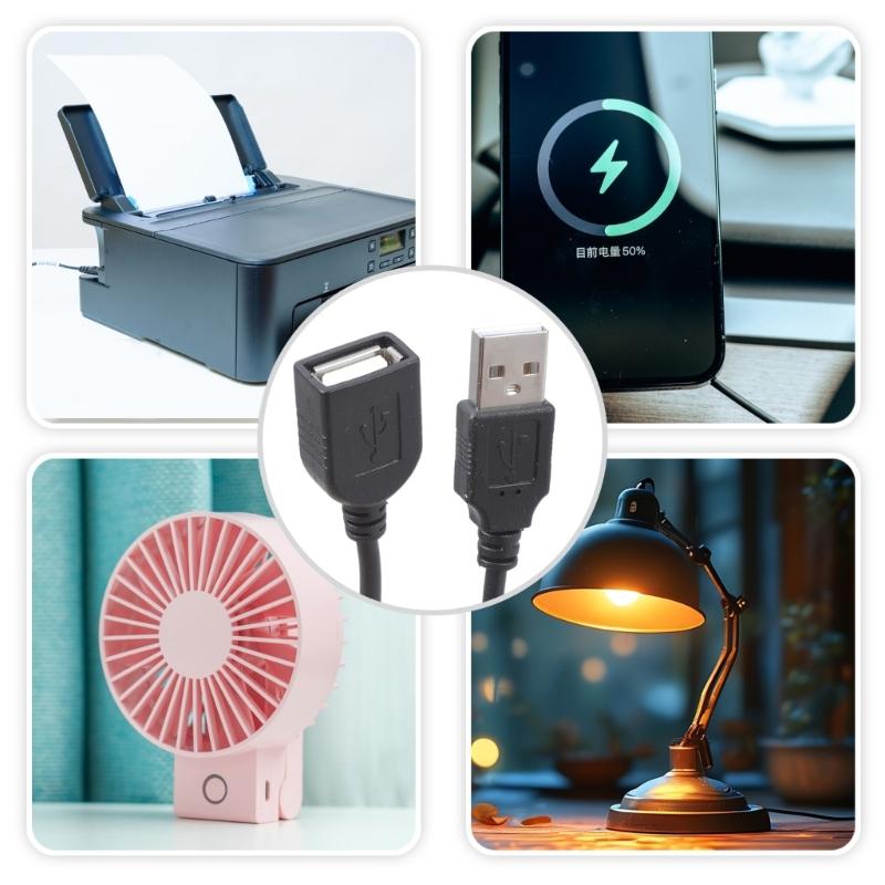 30cm Long USB 2.0 Male To Female Extender Cord Power Wire for Computer TV Charger Electronics Device Connection