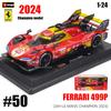 Burago 1:24 2024 Ferrari 499P LMH FORMULA RACING 250GTO FXXK 458 Legierung Luxusfahrzeug Diecast Autos Modell Spielzeug Sammlung Geschenk