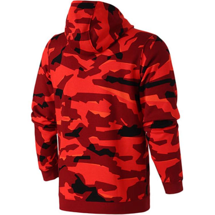 Nike Sportswear Camo Full-Zip Hoodie University Red AJ2106-678
