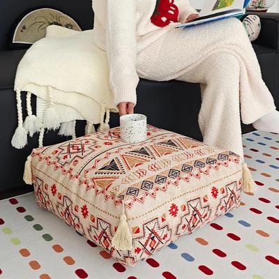 Moroccan 45x45x20cm Round Elastic Cotton Soft Cushion Cover Sofa Seat Cushion Tatami Pads Home Decor Office Chair Washable