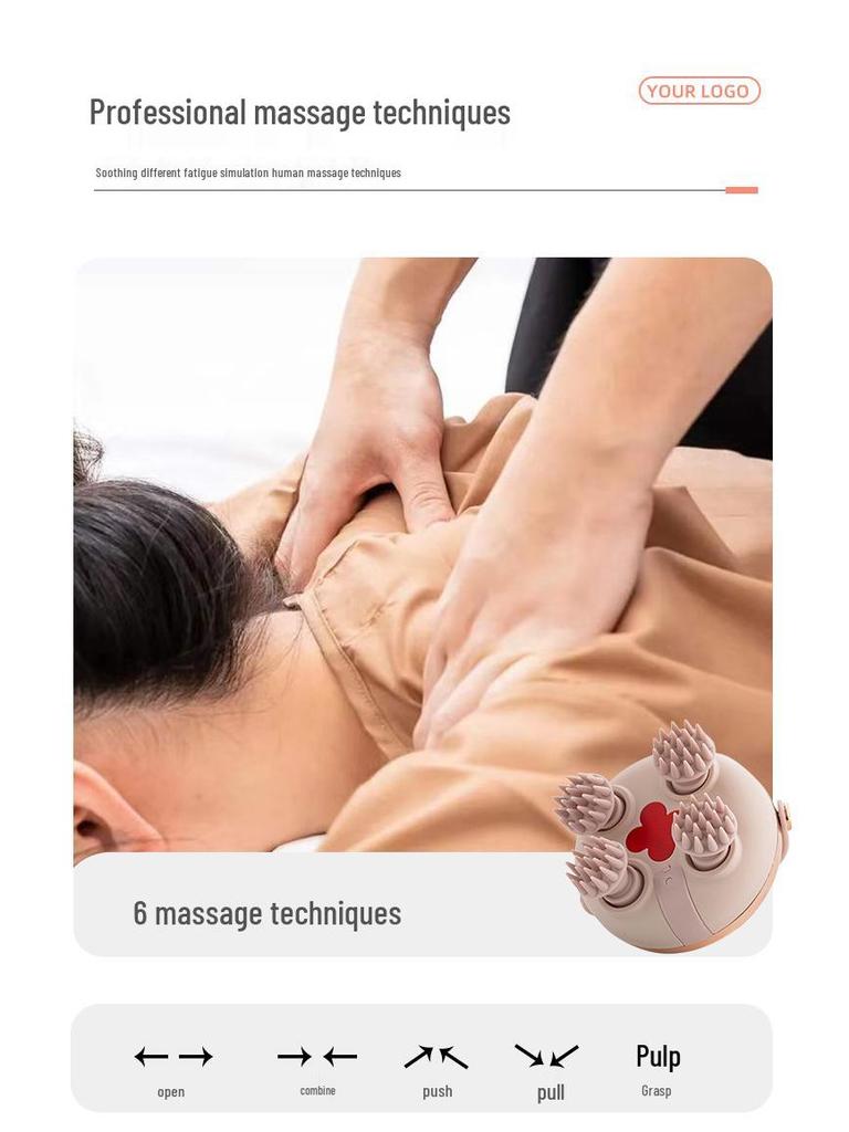 Portable Head, Scalp & Pet Massager with Red Light Therapy