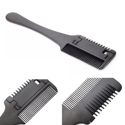 Peigne rasoir à cheveux double face pour coupe de cheveux et effilage avec lames