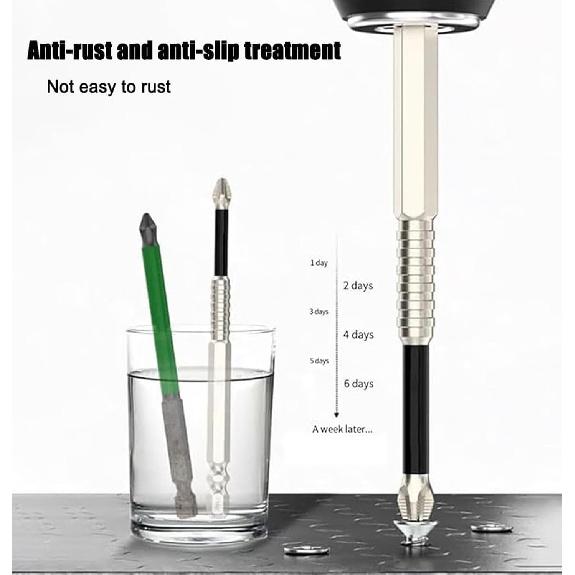 Slideach High Magnetic Screwdriver Drill Bit Set, Slideach Magnetic Screwdriver Bits Set, Universal Anti-Slip Electric Screwdriver Drill Bits, For