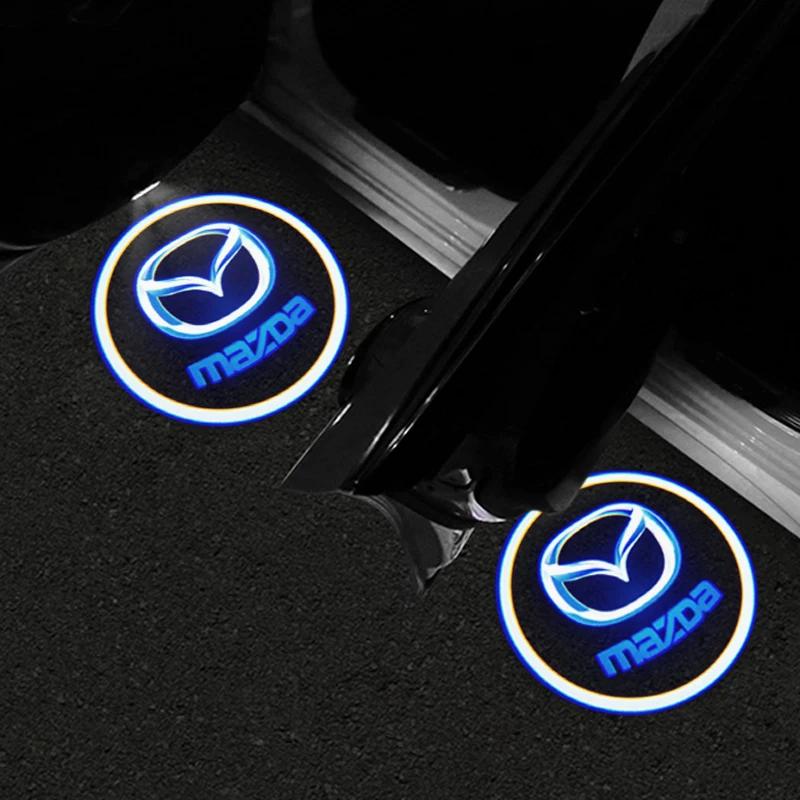 2025 Hot For Mazda 3 6 CX5 CX3 CX9 MX5 RX8 Axela Demio Atenza MS Car Door Welcome Light Led HD Projector Lamp Courtesy Lights Ac